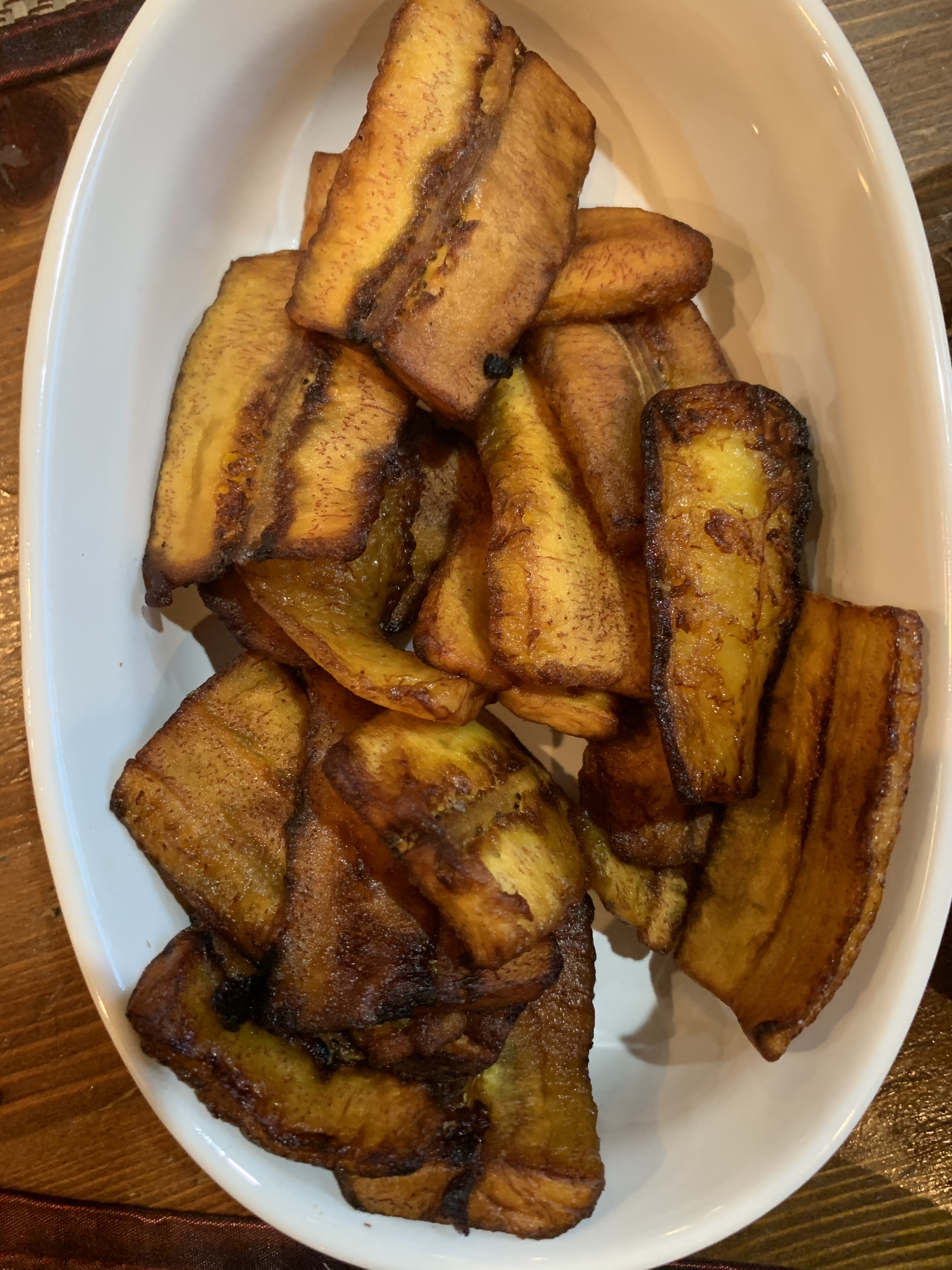 Friend plantains (maduros)