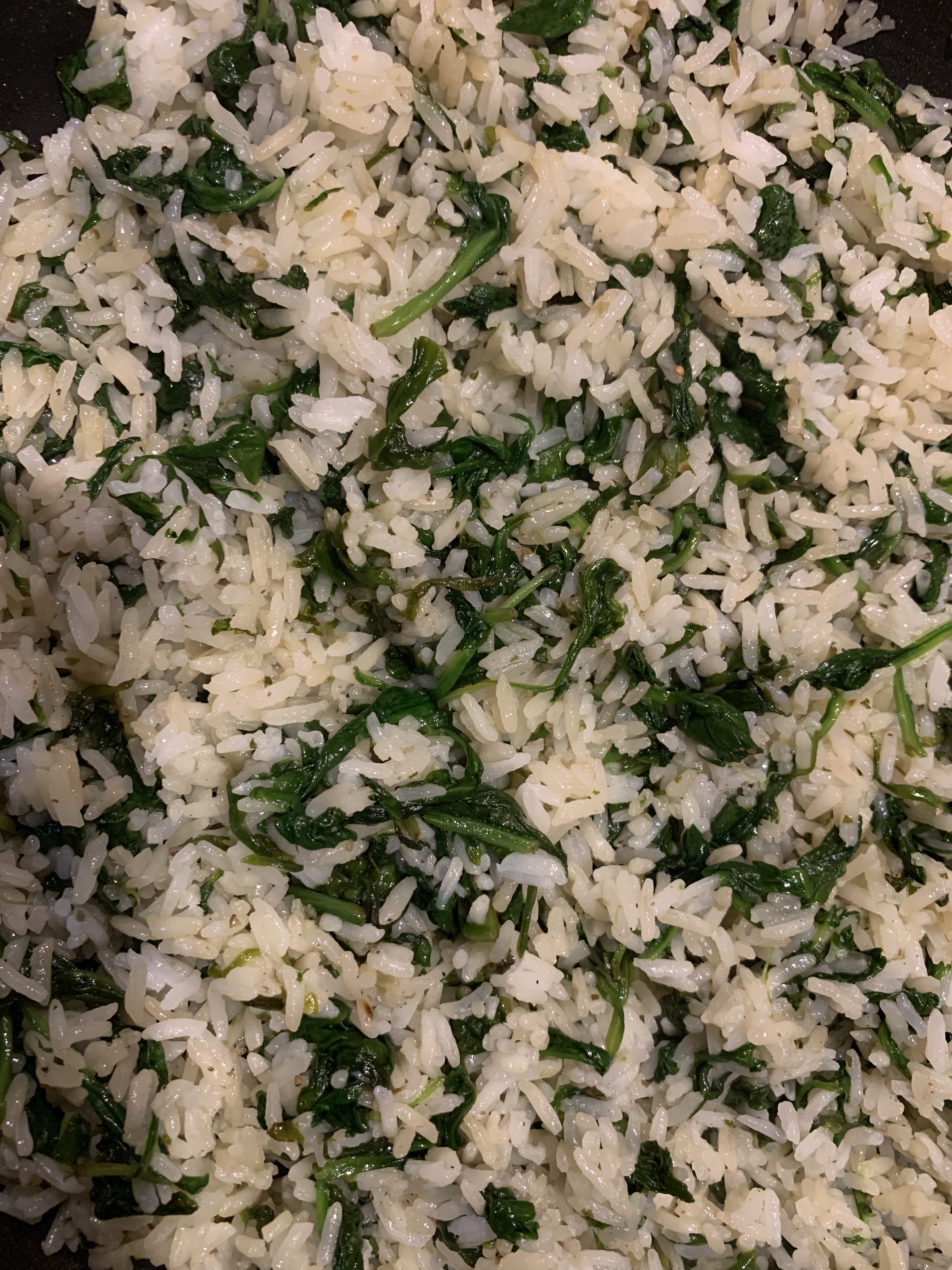 Jasmine Rice with Baby Spinach