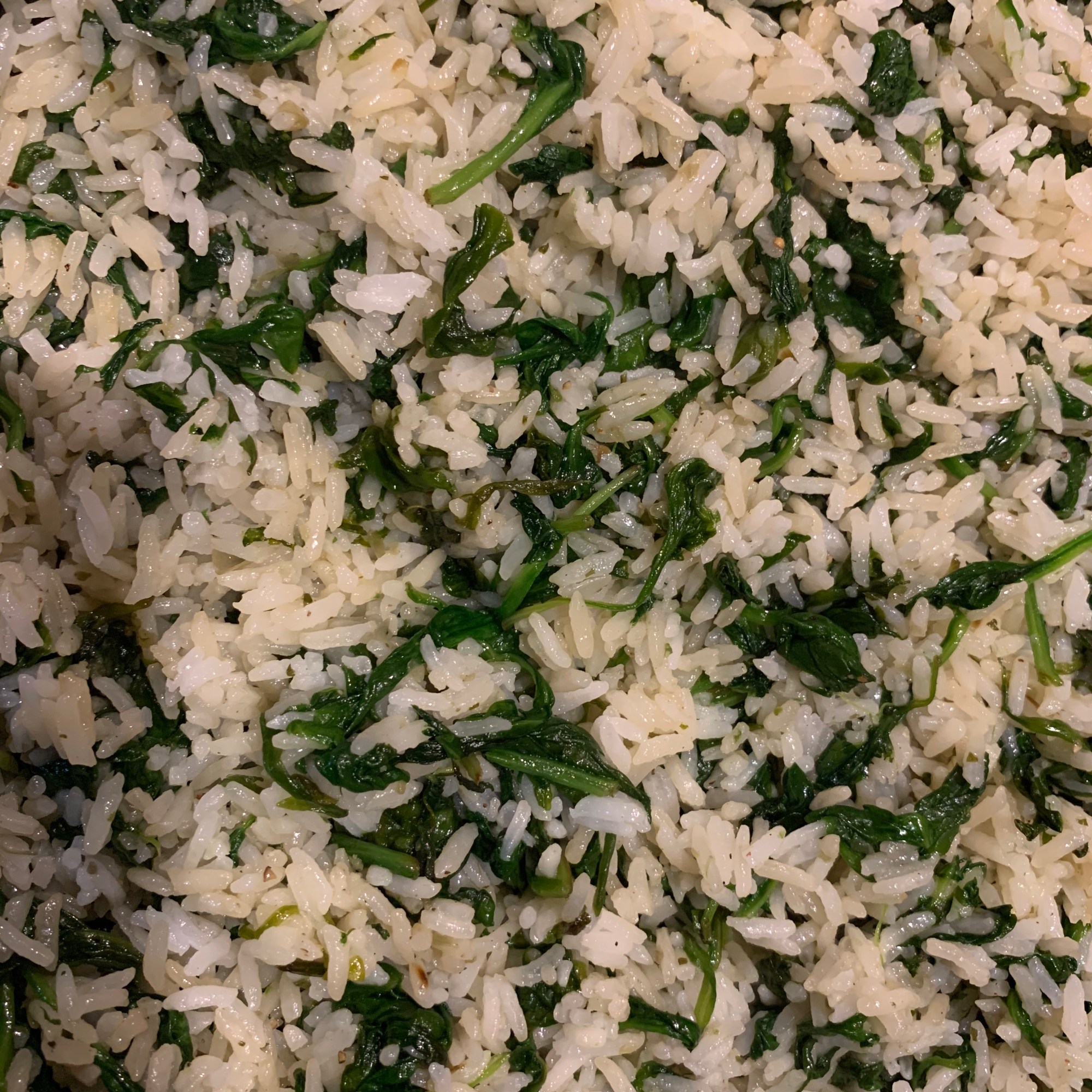 Jasmine Rice with Baby Spinach