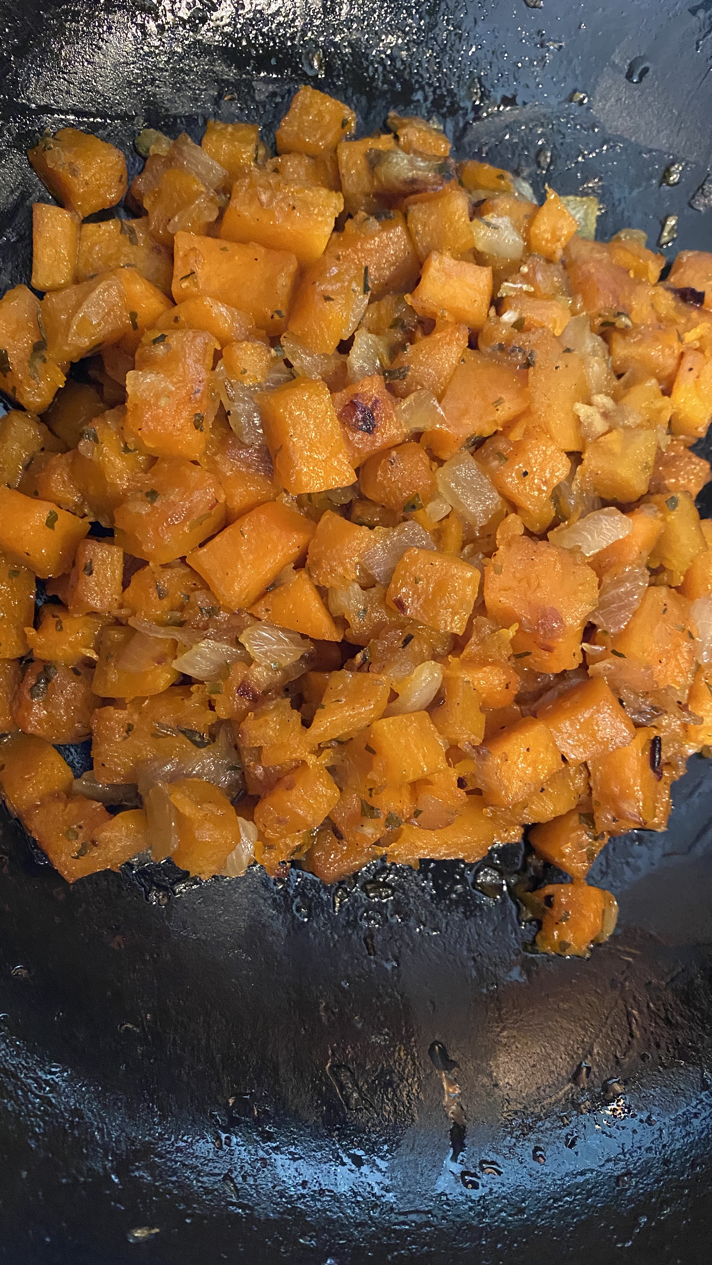 Pumpkin cooked in onion and herb blend-2